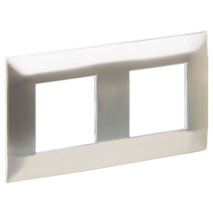 Рамка 2-постовая IEK Skandy SK-M22-M-K50 никель