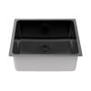 Мойка кухонная Paulmark Yuni 49 Uni YU49-MBN Матовый Черный, 49x44 фото 2