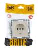 Розетка 1-местная с заземлением IEK Brite BR-R11-16-K36 жемчуг фото 3
