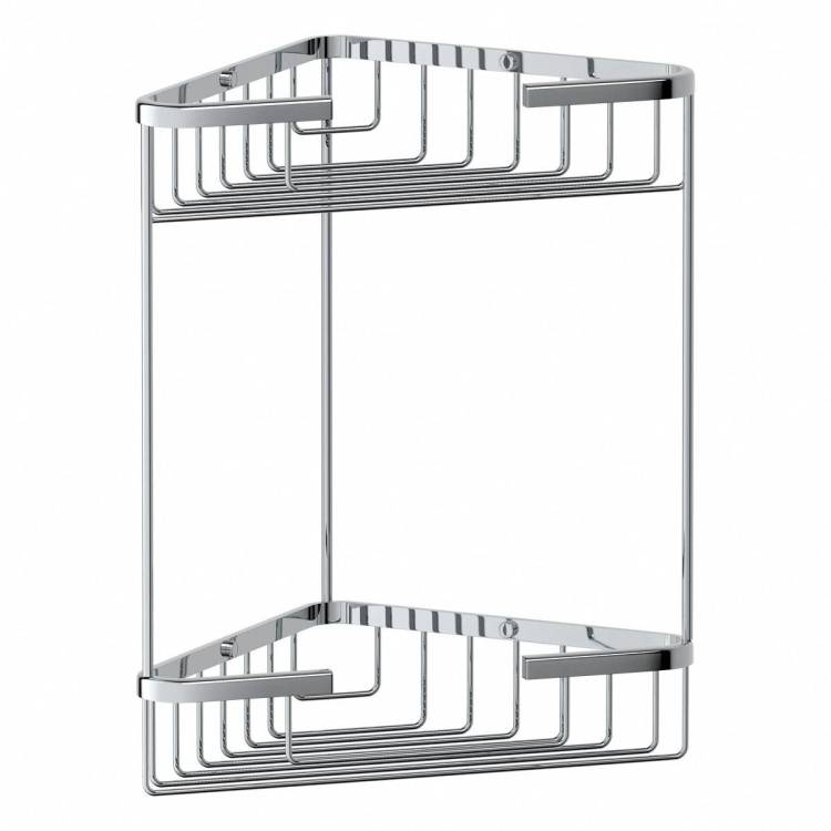 Полка Artwelle Universell 4129 угловая, 2-х ярусная, 20 см, хром