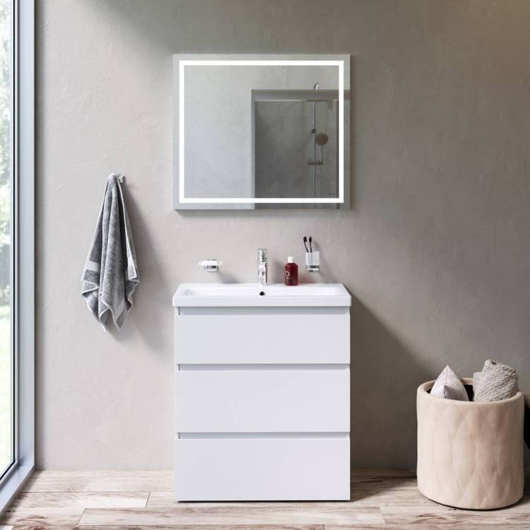 Мебель для ванной Am.Pm Gem S BK91GF напольная 70x75 см, белый глянцевый