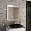 Зеркало Teymi Helmi Black Edition T20304IR с подсветкой, сенсор на взмах, 70x80 фото 7