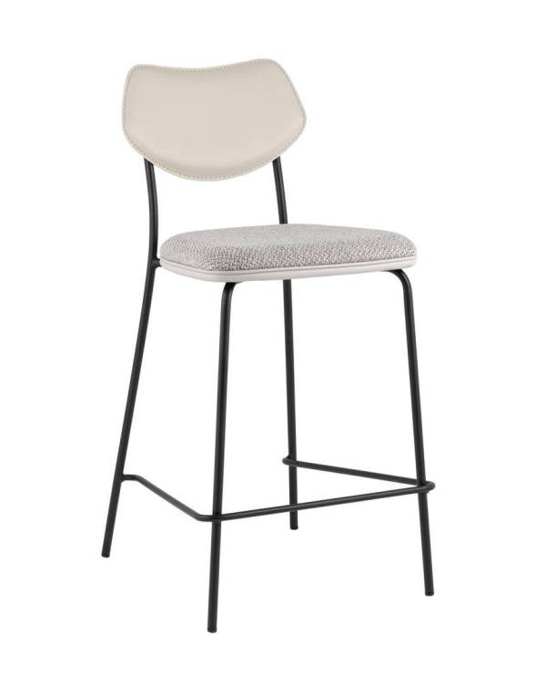 Стул полубарный Stool Group Casey B2171-H65 K-20+M8528 D11 серый с серой экокожей