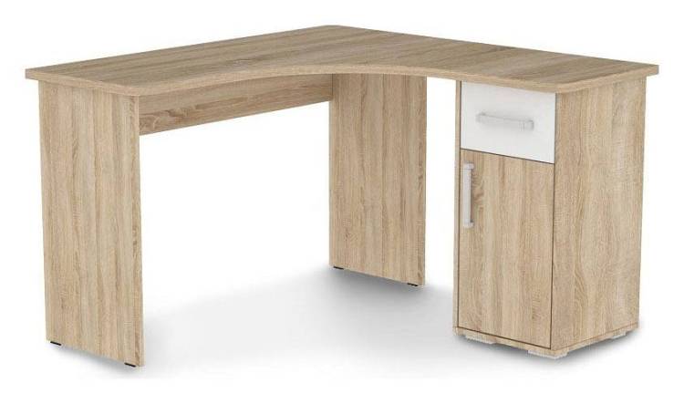 Стол компьютерный Mebelson Лайт 1 SKL1.2N01.1623 дуб сонома/белый