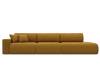 Прямой диван Лига Диванов Лига-036 НПБ Модерн Лонг 127684L BRUT 10 желтый, подлокотник слева фото 2