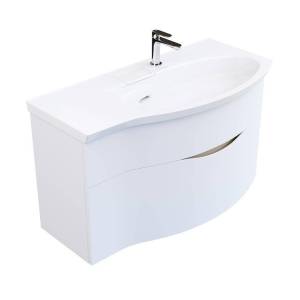 Тумба с раковиной Kerama Marazzi Riva правая, белая матовая, 100 см, раковина RV.wb.100Rh