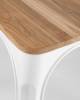 Набор из 6 стульев Stool Group Tolix YD-H440B-W LG-02 X6 белый глянцевый, светлое дерево фото 10