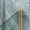Шторка на ванну MaybahGlass MGV-769-3 40x140, поворотная, стекло сатин 6 мм, профиль золото, с полотенцедержателем фото 4
