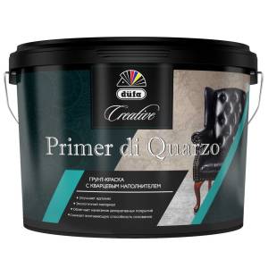 Грунт-краска Dufa Creative Primer Di Quarzo контактный с кварцевым наполнителем 7 кг