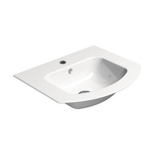 Раковина GSI Pura 8830111 52 см, белая глянцевая