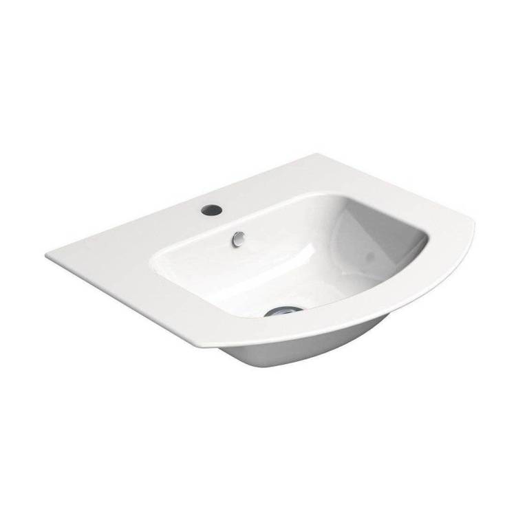 Раковина GSI Pura 8830111 52 см, белая глянцевая