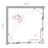 Душевой уголок BelBagno LUCE-A-22-90+25-C-Cr профиль хром, стекло прозрачное, 115x115x195 фото 2