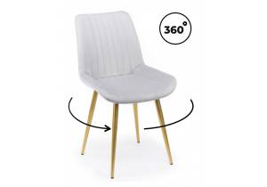 Стул на металлокаркасе Notta Седа 360 632379 светло-серый (zd 960) / золотой