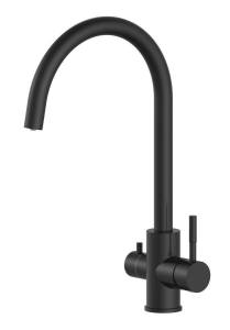 Смеситель для кухни Oliveeka KS OL-458022-MB с подключением к фильтру, черный матовый