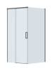 Душевой уголок Cezares PLANE-AH-1-110/100-C-GM профиль оружейная сталь, стекло прозрачное, 110x100x195