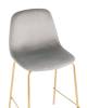 Набор из 2 полубарных стульев Stool Group Валенсия SN OS-001CB HLR-18 gl X2 серый, золотые ножки фото 7