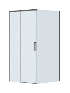Душевой уголок Cezares PLANE-AH-1-110/100-C-GM профиль оружейная сталь, стекло прозрачное, 110x100x195