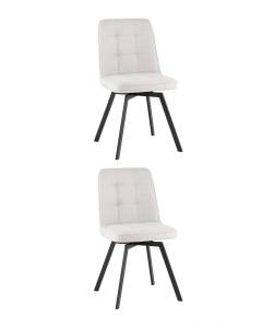 Набор из 2 стульев Stool Group Pleid OS-2452Z-2 Lumos-03 DUAL X2 серый, вращающиеся