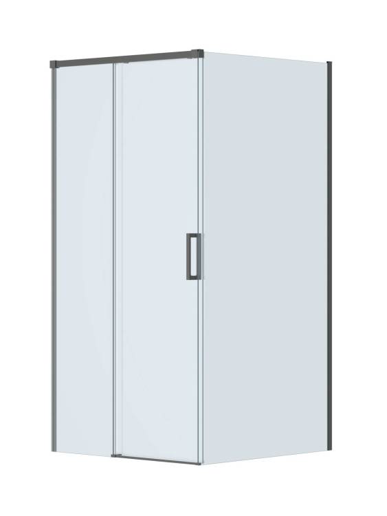 Душевой уголок Cezares PLANE-AH-1-110/100-C-GM профиль оружейная сталь, стекло прозрачное, 110x100x195