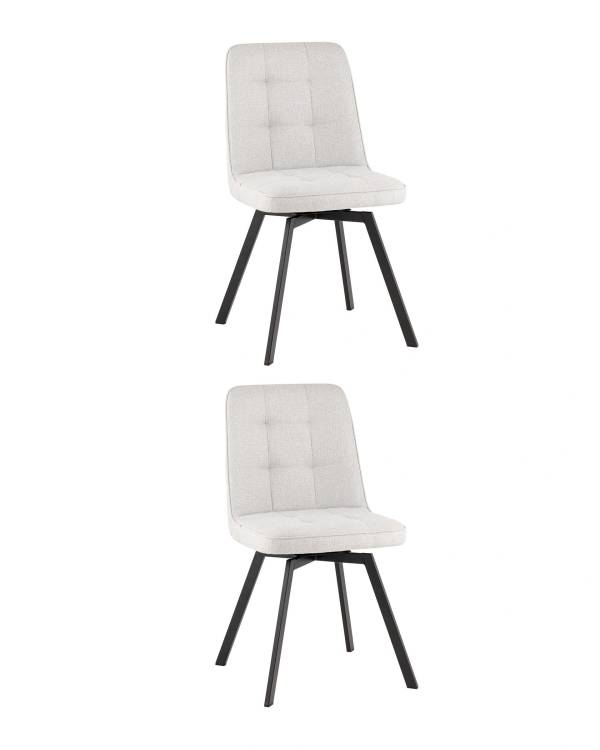 Набор из 2 стульев Stool Group Pleid OS-2452Z-2 Lumos-03 DUAL X2 серый, вращающиеся