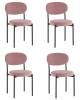 Набор из 4 стульев Stool Group Бриф SN AV 477-C65-9005-K пыльно-розовый