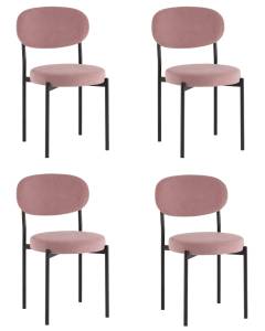 Набор из 4 стульев Stool Group Бриф SN AV 477-C65-9005-K пыльно-розовый