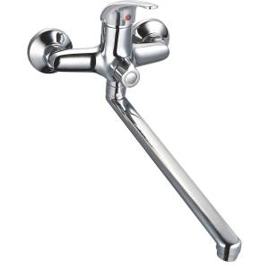 Смеситель для ванны Rush Vrangel VR7114-51 с поворотным изливом, хром