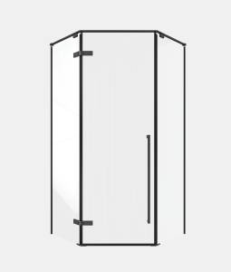 Душевой уголок Timo TTSSP-100/03C-8 профиль черный, стекло прозрачное, 100x100x200