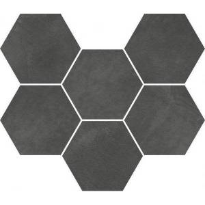 Мозаика Italon Continuum 620110000190 Petrol Mosaico Hexagon 25x29