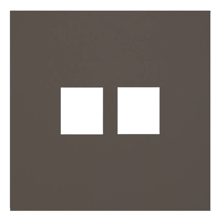 Лицевая панель для двойной информационной розетки Rikett 35442 CP капучино