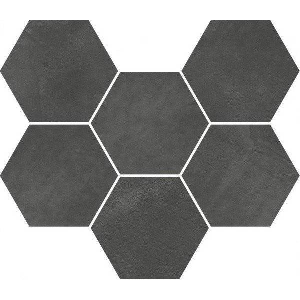 Мозаика Italon Continuum 620110000190 Petrol Mosaico Hexagon 25x29