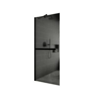 Душевая перегородка MaybahGlass MGD-730-6ш 79x195, стекло графит матовый 8 мм, профиль черный