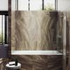 Шторка на ванну MaybahGlass MGV-655-4 70.5x140, поворотная, стекло сатин 6 мм, профиль хром глянцевый фото 3