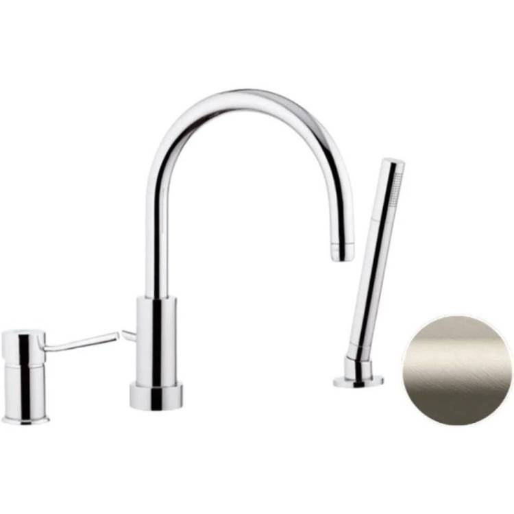 Смеситель на борт ванны Remer Minimal N072XV сталь