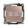 Розетка компьютерная 2-местная Stekker GLS00-7109-02 50004