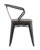 Стул Stool Group Tolix Arms Soft LF718H MATTE BLACK 3474+PU7005 с подлокотниками черный матовый фото 2