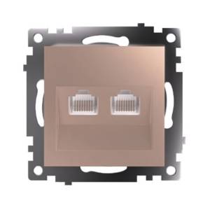 Розетка компьютерная 2-местная Stekker GLS00-7109-02 50004