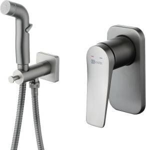 Гигиенический душ Lemark Bronx LM3719GM со смесителем, С ВНУТРЕННЕЙ ЧАСТЬЮ, графит