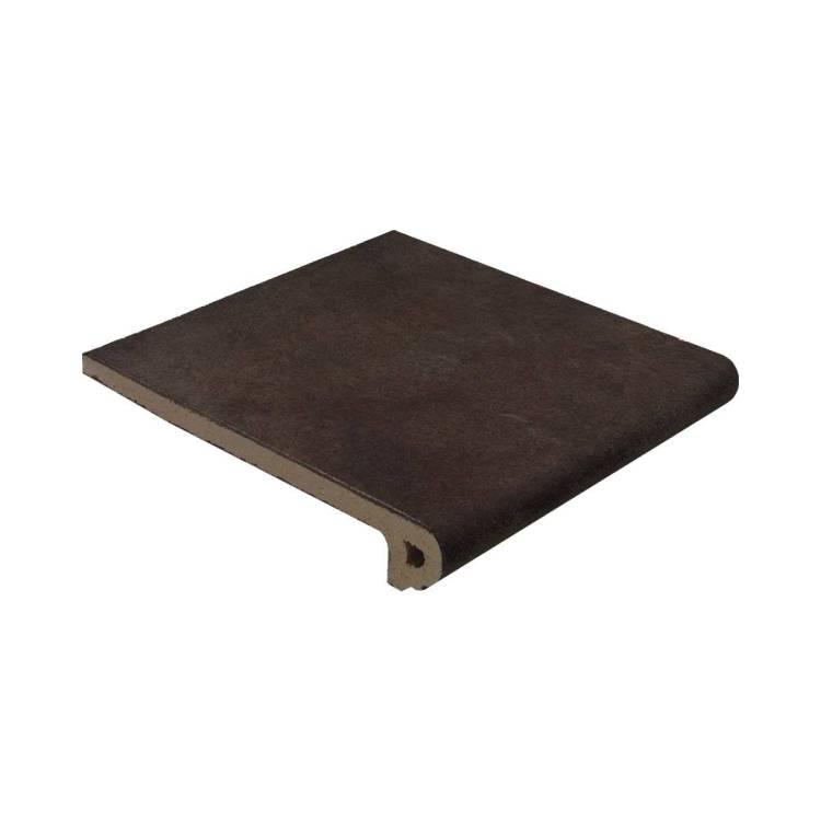 Ступень Gres de Aragon Capri Redondeado Chocolate Фронтальная 33x33