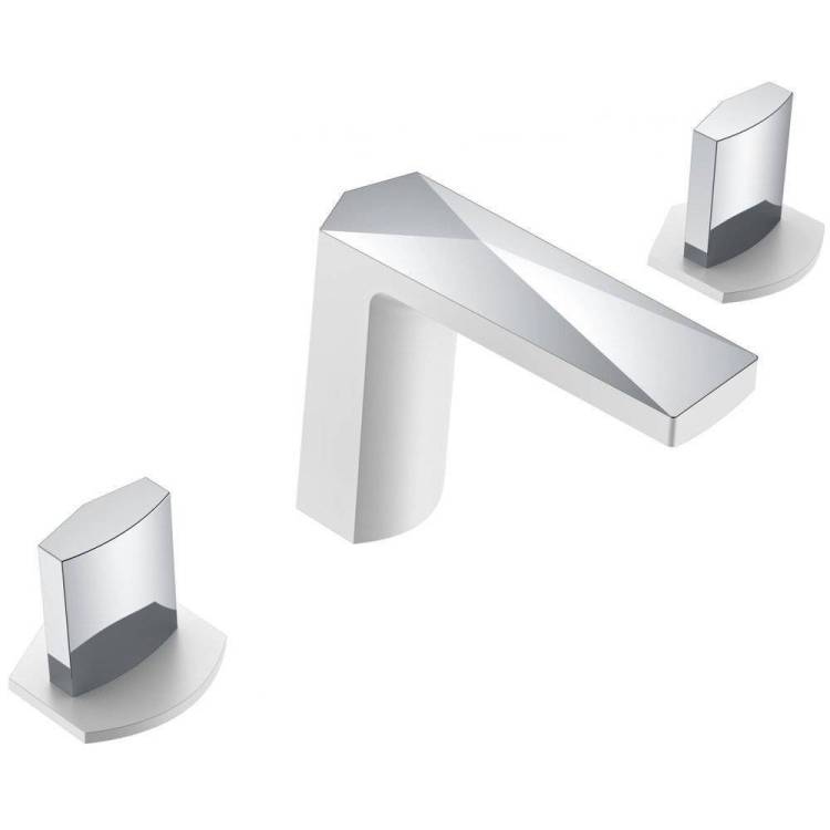 Смеситель для раковины Boheme Venturo 150-WCR-ICE хром, белый