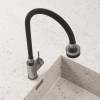 Смеситель для кухни Avrora Kitchen AV9001S с высоким гибким изливом, нержавеющая сталь фото 6
