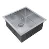 Мойка кухонная Paulmark Gerberg 44 Uni PM254444-BS Брашированная Сталь, 44x44 фото 2