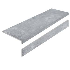 Ступень Staro L Porcelain Step Oslo Smoke AS с подступенником 32x120