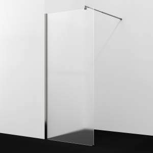 Душевая перегородка Wasserkraft Rur 30W39GR-MG профиль графит, стекло матовое, 90x120x200