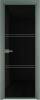 Межкомнатная дверь Profil Doors 3 AX цвет профиля Зеленый воск, стекло безопасное 6 мм черный триплекс 600x2000