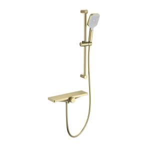 Смеситель для ванны Wonzon & Woghand WW-B2551-A-BG термостатический, с душевым гарнитуром, брашированное золото