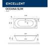 Акриловая ванна Excellent Oceana Slim 170x75 "SOFT" (бронза) фото 3