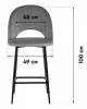 Стул полубарный Stool Group Меган Sn LV-122-H14-01P-01 Серый фото 8