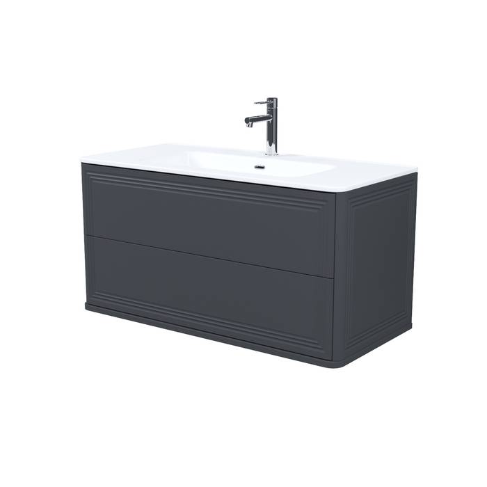 Тумба с раковиной Iddis Oxford Neo OXN10D0i95K подвесная, 100 см, темно-серый