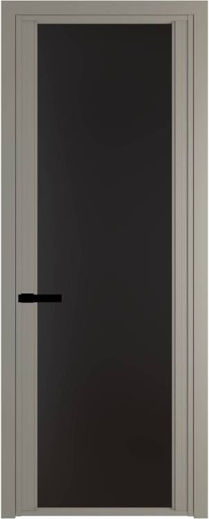 Межкомнатная дверь Profil Doors 2 AGP цвет профиля Никель матовый, стекло безопасное 6 мм монохром черный 600x2000